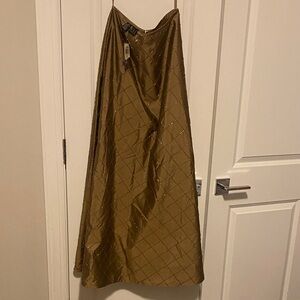 INC International Concepts Gold Maxi Skirt
